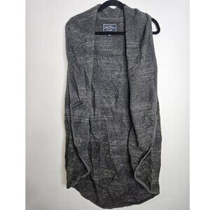 Lucky Brand Los Angeles Wool Blend Long Cloak Sweater Sleeveless Gray Women's XS